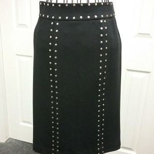 NWT gold studded black skirt